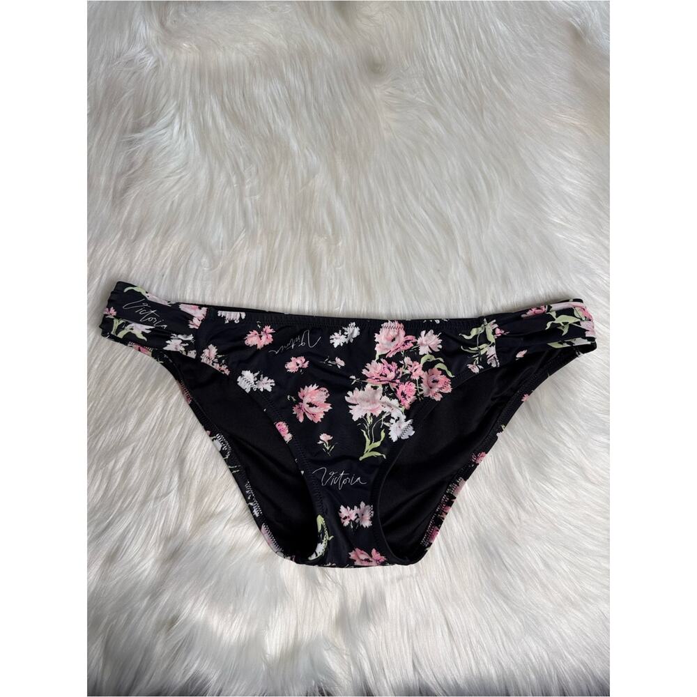 Victoria’s Secret Black and Pink Floral Halter Bikini Set - Picture 5 of 9